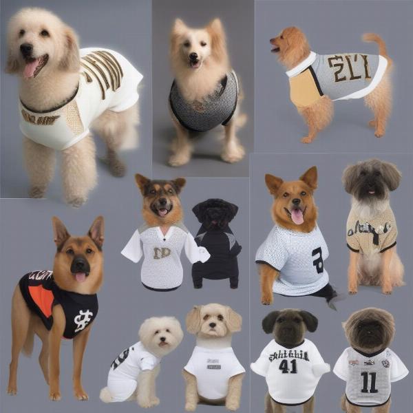 Different Saints dog jersey materials