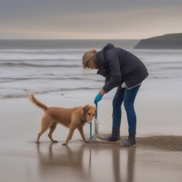 Dog etiquette on Sandsend beach