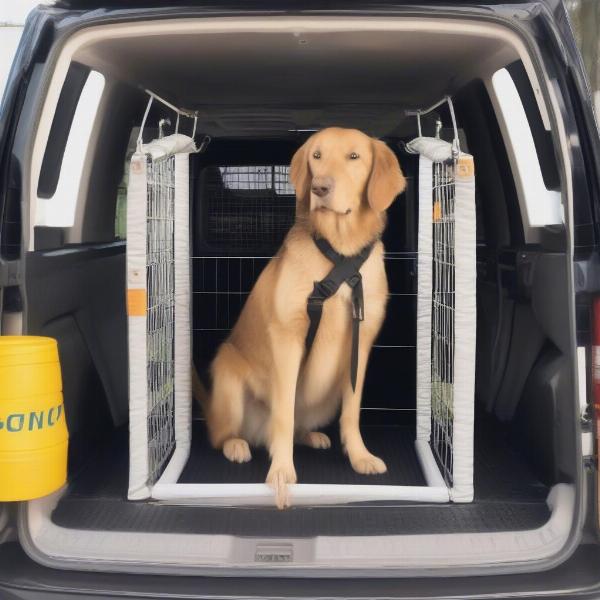 Securing Dog Van Cage inside a Van