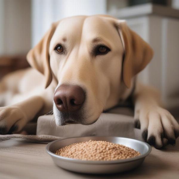 Senior Dog Eating Grain-Free Meal