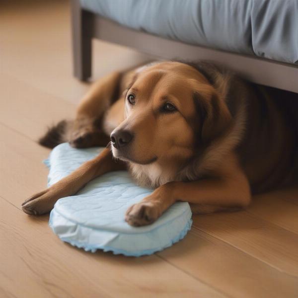 Senior Dog with Incontinence Pads