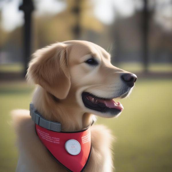 Dog wearing a Seresto collar