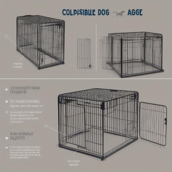 Easy Setup of a Collapsible Dog Cage