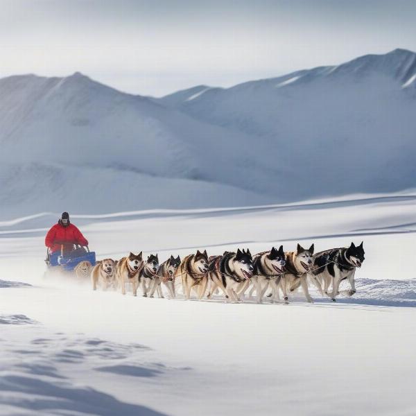 Dog sledding tour experience