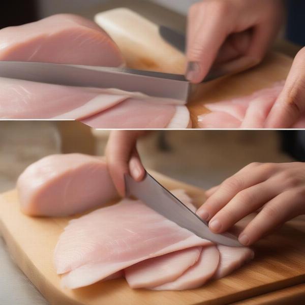 Slicing Chicken for Jerky