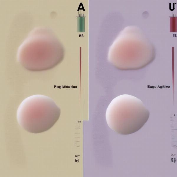 Slide Agglutination Test: Positive and Negative Results