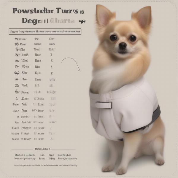 Size chart for small dog clothes