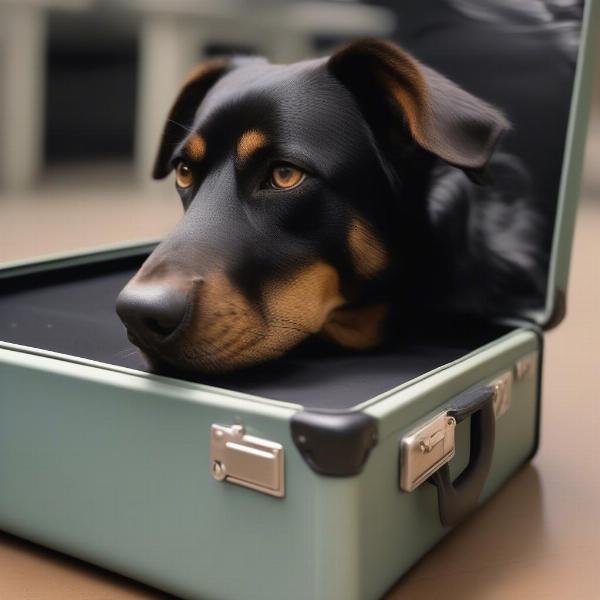 Sniffer Dog Detecting Contraband