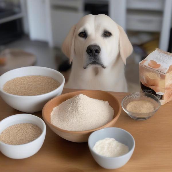 Ingredients for Sourdough Discard Dog Treats