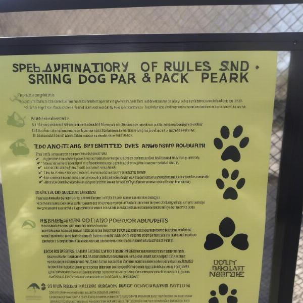 Dog Park Rules Sign