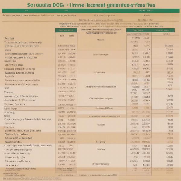 Stark County Dog License Fee Chart