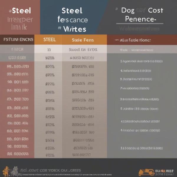 Steel Dog Fence Cost Comparison