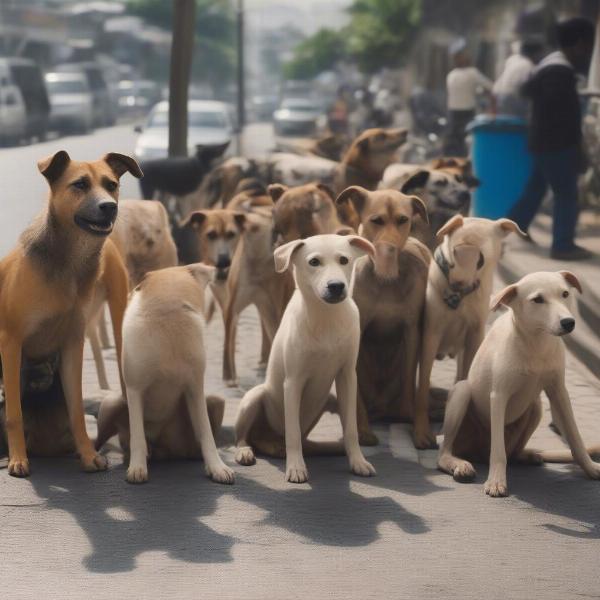 Stray dog population challenges