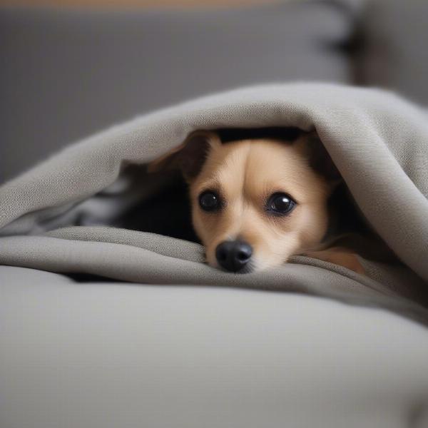 Stressed Dog Hiding Face