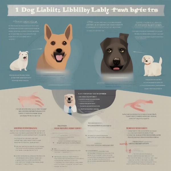 Infographic comparing strict liability vs negligence in dog bite cases