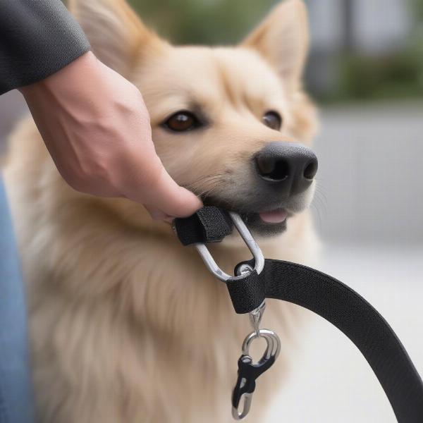 Close Up of Strong Retractable Dog Lead Features