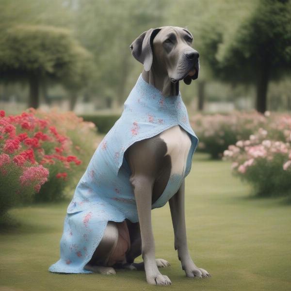 Summer dress for a large breed dog