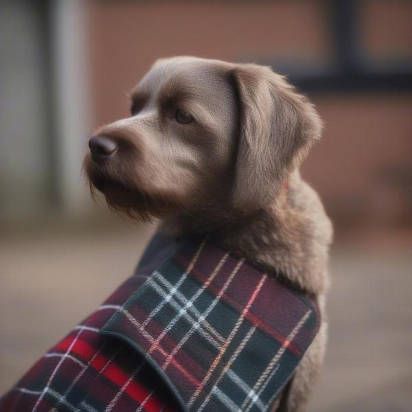 Tartan dog coats made of wool and fleece