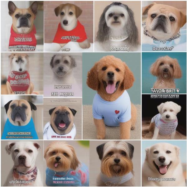 Various Taylor Swift Dog Shirt Styles