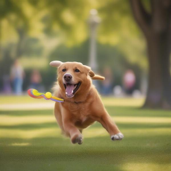 Dog Playing at TC Jester Dog Park