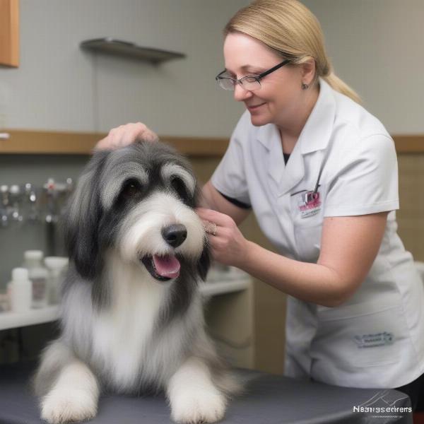 Terre Haute Dog Groomer Checking a Dog's Ears