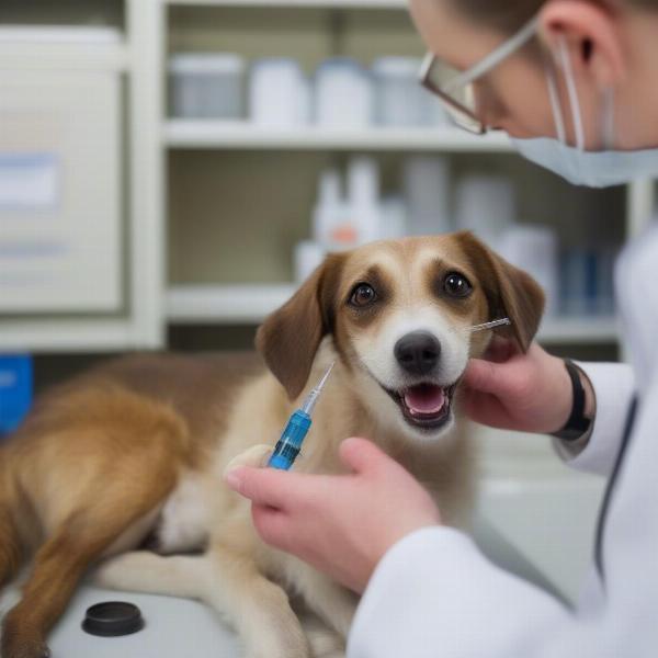 Administering Rabies Vaccine to a Dog