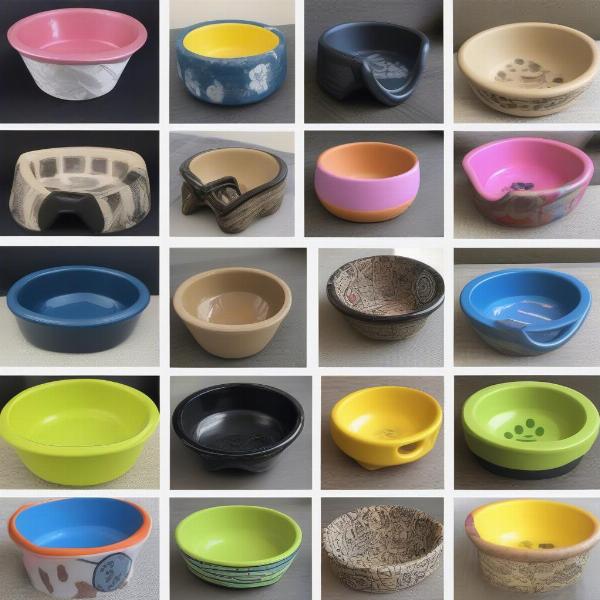 Tilted and shallow dog bowls for brachycephalic breeds