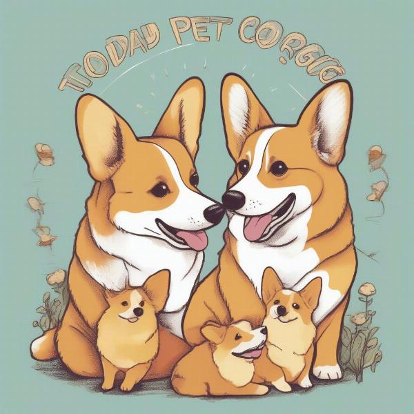 Today I Will Pet Two Corgis Shirt Design