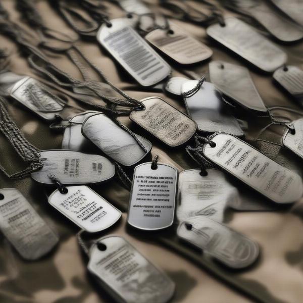 Dog tags with Top Gun call signs engraved