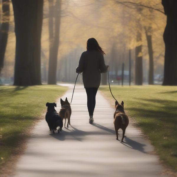 Training Two Dogs to Walk on a Leash Together