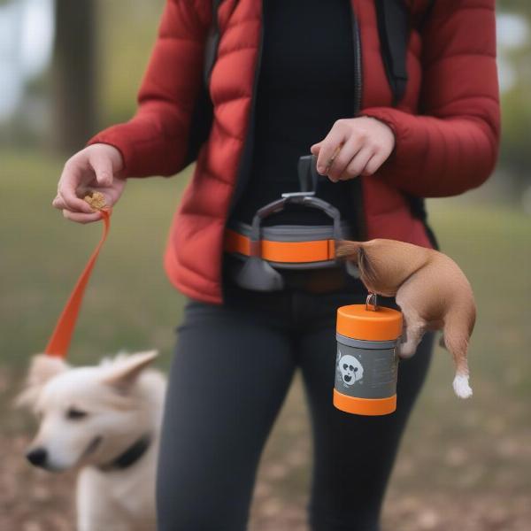 Portable Dog Treat Canister for Travel