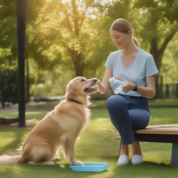 Travel Dog Water Bottle with Dispenser