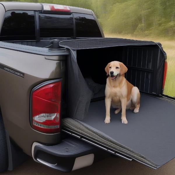 Truck Bed Dog Crate with Secure Fastening