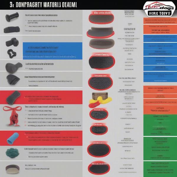 Comparison of materials used in tuff dog toys