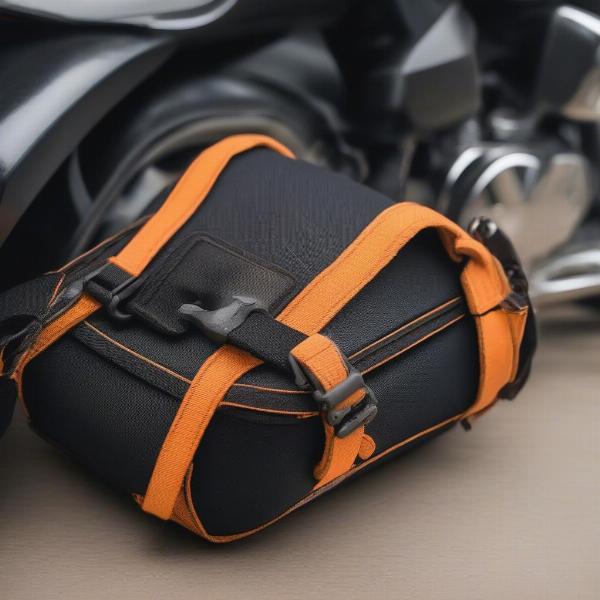 Dog carrier for motorcycle with safety straps