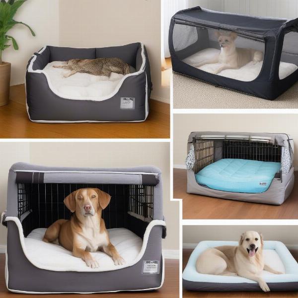 Different types of beds suitable for dog crates