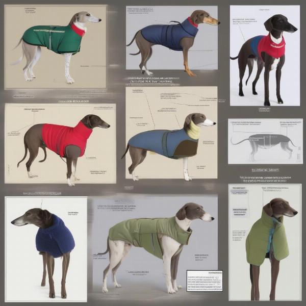 Different types of greyhound coats