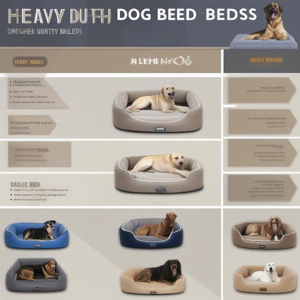 Different types of heavy duty dog beds for various needs