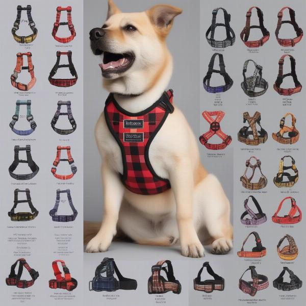 Different Types of Plaid Dog Harnesses