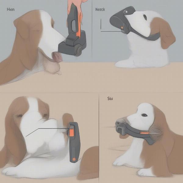 Using a mini trimmer safely on a dog