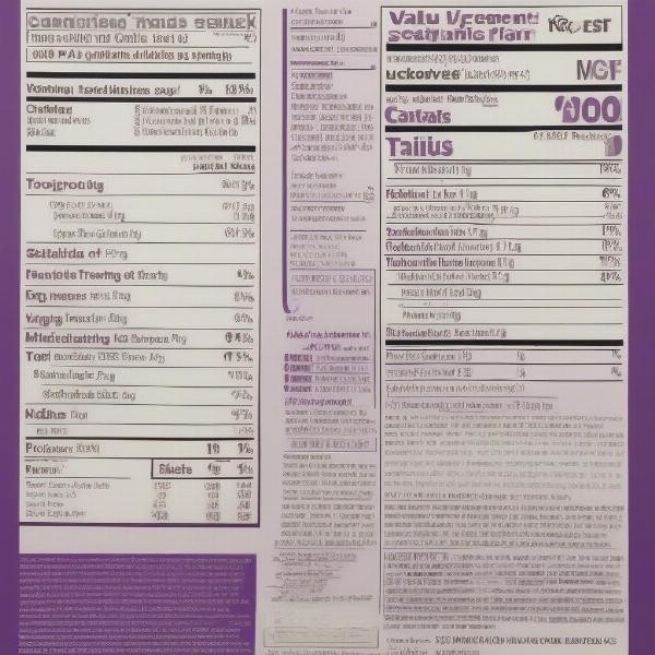 Valu-Pak Purple Bag Ingredients List