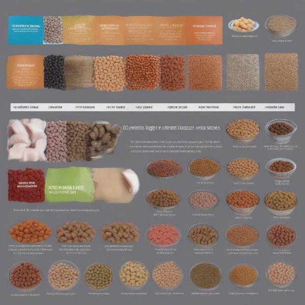 Different flavors of dog food to choose from