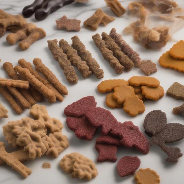 Different types of turkey dog treats