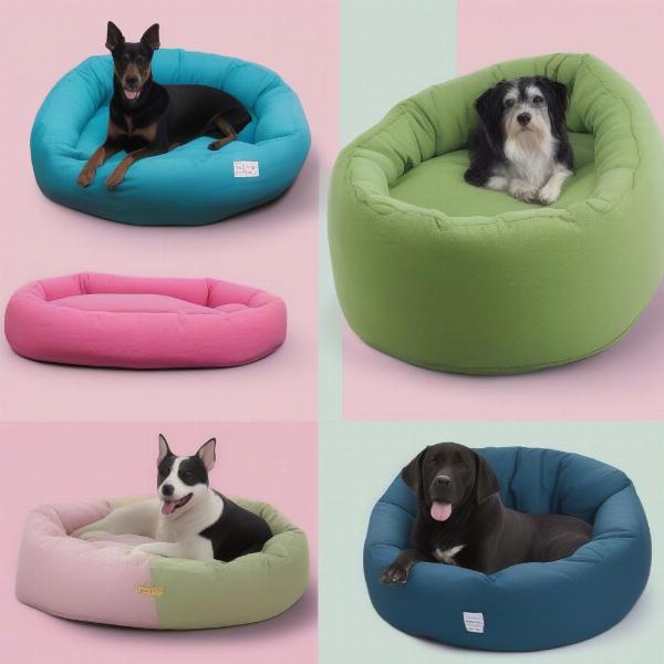 Various bean bag dog bed sizes