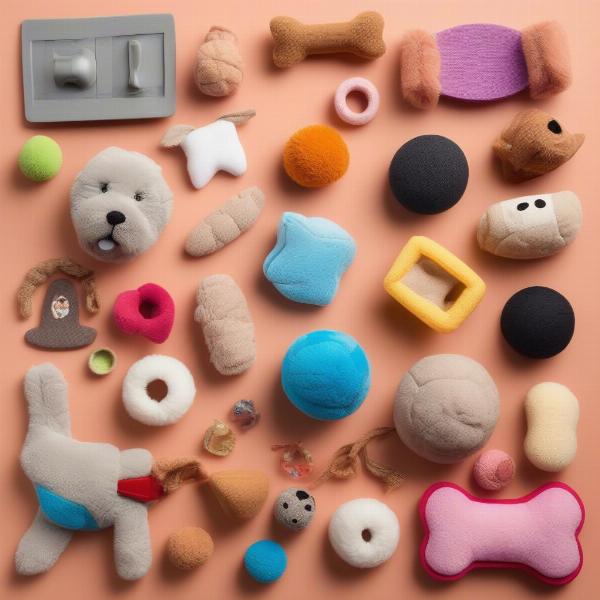 Various Dog Toys with Treats