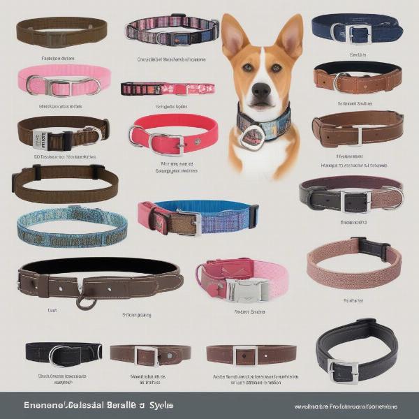 Different types of personalized dog collars for various breeds and needs