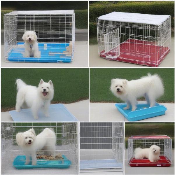 Materials of White Dog Cages