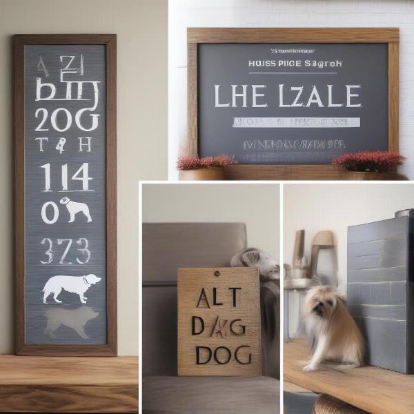 Materials and styles of dog in house signs: From rustic to modern