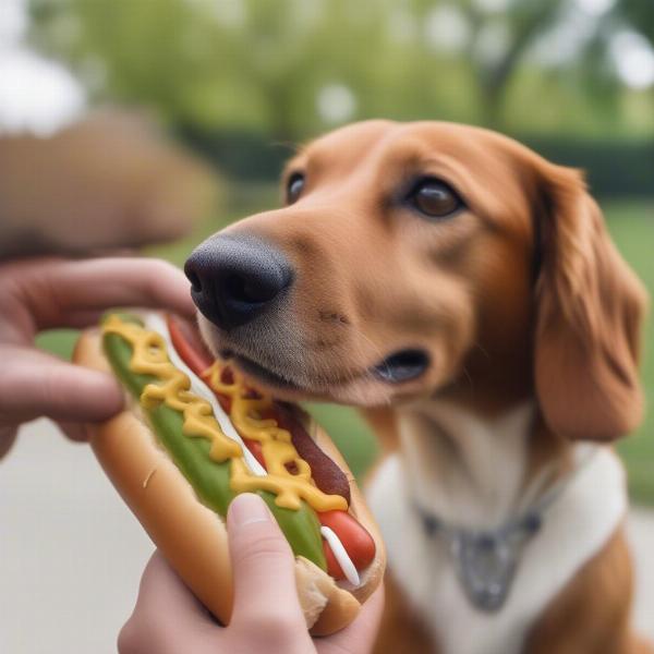 Veggie hot dogs for dogs in the UK