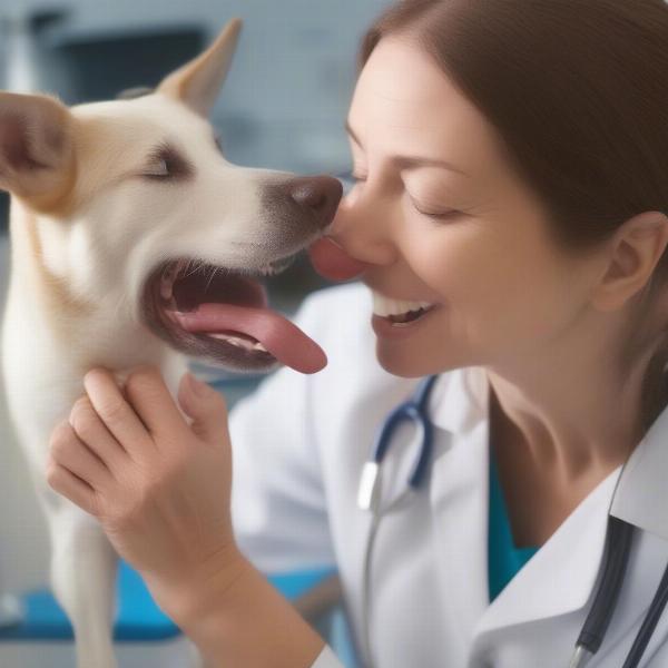 Vet Checking Dog's Teeth